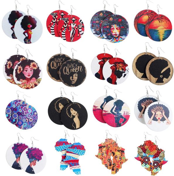round african women earrings wooden painted earrings ethnic style earring drop dangle earrings set4536829, Silver
round african women earrings wooden painted earrings ethnic style earring drop dangle earrings set4536829, Silver