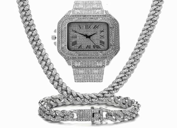chain chains iced bling out miami cuban link rhinestone watch necklaces bracelet women men jewelry set hip hop choker1303627, Silver
chain chains iced bling out miami cuban link rhinestone watch necklaces bracelet women men jewelry set hip hop choker1303627, Silver