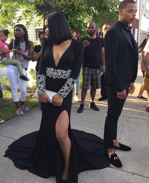 leg slit graduation prom party dress deep v neck long sleeve black prom dresses long glitter beading open back prom gown2792979
leg slit graduation prom party dress deep v neck long sleeve black prom dresses long glitter beading open back prom gown2792979