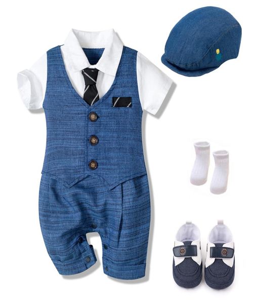 summer baby romper suit newborn boys formal clothing cotton children hat jumpsuit shoes socks 4 pieces outfit blue costume9647860
summer baby romper suit newborn boys formal clothing cotton children hat jumpsuit shoes socks 4 pieces outfit blue costume9647860