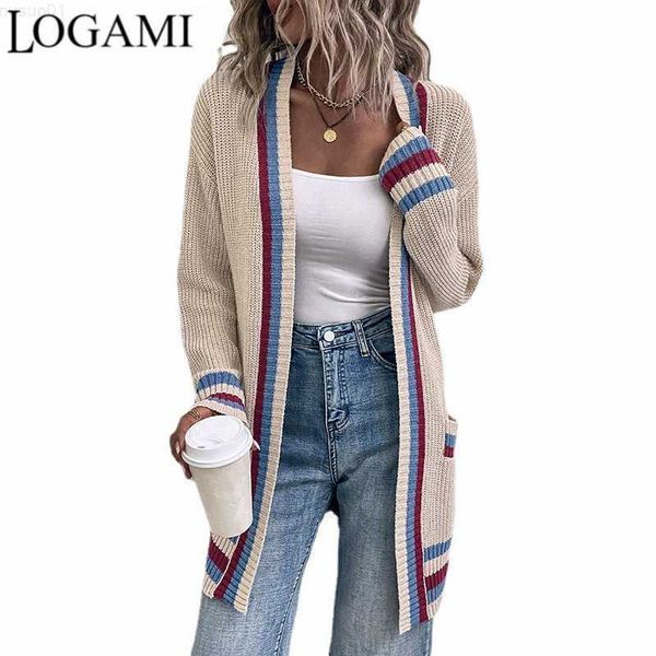 women's sweaters logami contrast color striped pocket knitted cardigan long 2022 autumn winter new sweater women's sweater coat l2, White;black
women's sweaters logami contrast color striped pocket knitted cardigan long 2022 autumn winter new sweater women's sweater coat l2, White;black