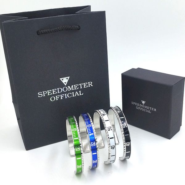 titanium steel cuff bangle speedometer bracelet for women men couple jewelry never fade luxury bracelet with gift box bags set, White
titanium steel cuff bangle speedometer bracelet for women men couple jewelry never fade luxury bracelet with gift box bags set, White
