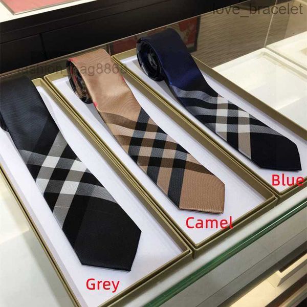 

with box men necktie design mens ties fashion neck tie stripes pattern embroidery luxurys designers business cravate neckwear, Black;gray