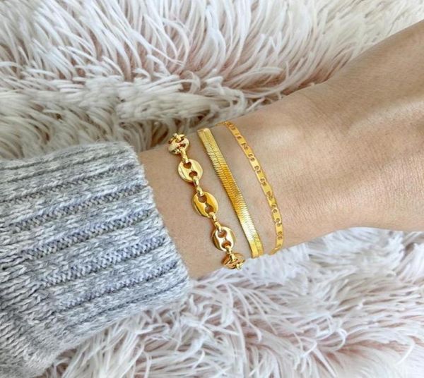 link, chain stacking bracelet for women,puff coffee bean chainlink, herringbone link in stainless steel,female wristbands4034093, Black
link, chain stacking bracelet for women,puff coffee bean chainlink, herringbone link in stainless steel,female wristbands4034093, Black