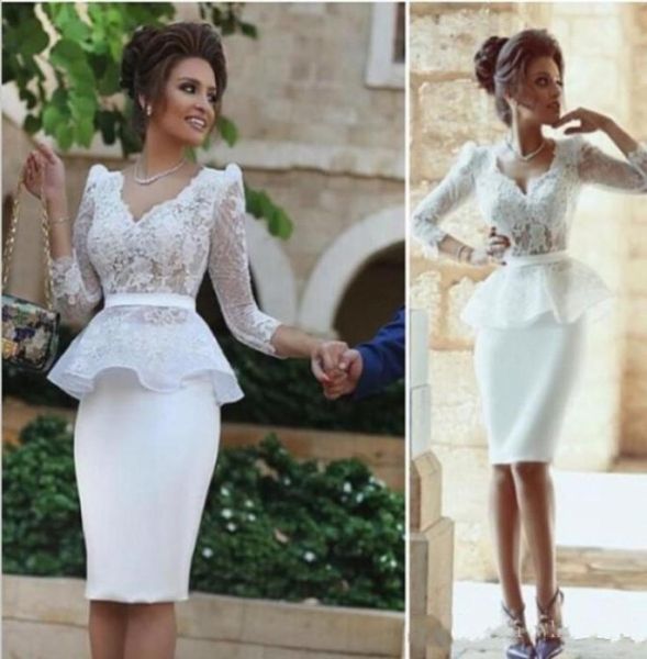 white knee length cocktail dresses peplum sheath long sleeve v neck lace short party dresses formal prom gowns women dresses for w6811292, Black
white knee length cocktail dresses peplum sheath long sleeve v neck lace short party dresses formal prom gowns women dresses for w6811292, Black