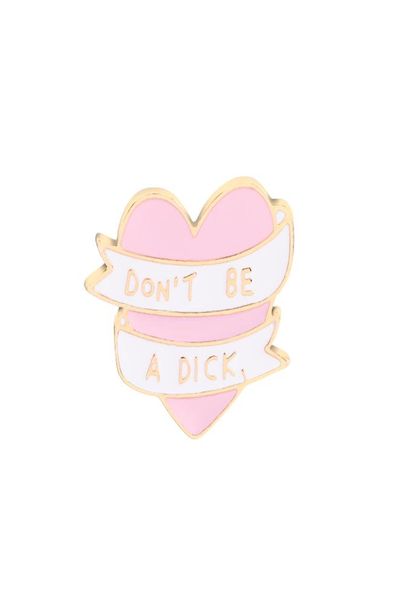 don039t be a dick pins pink enamel heart broches message reminder ribbon lapel pin badge denim jackets pin brooch for jeans coa6005514, Gray
don039t be a dick pins pink enamel heart broches message reminder ribbon lapel pin badge denim jackets pin brooch for jeans coa6005514, Gray