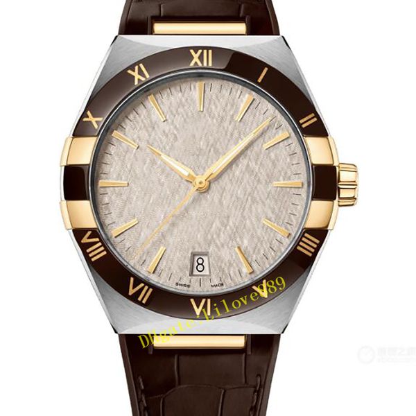 men watch 41mm coaxial 131 23 watches miyota automatic two tone rose gold precision steel case leather strap, Slivery;brown
men watch 41mm coaxial 131 23 watches miyota automatic two tone rose gold precision steel case leather strap, Slivery;brown