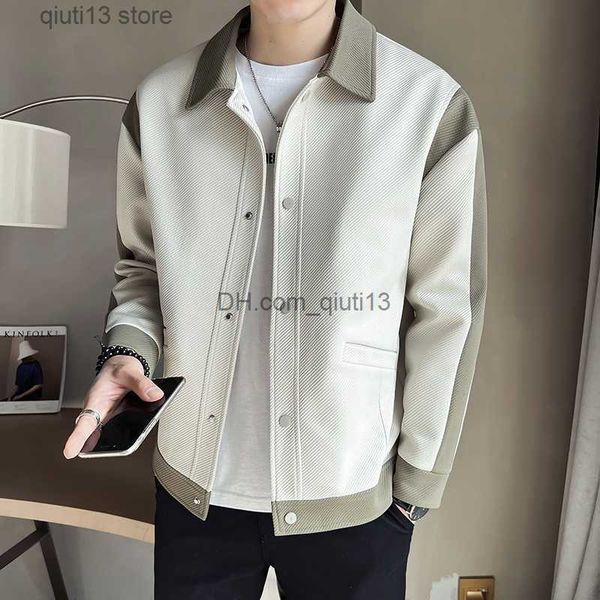 men's jackets 2023 spring new color-blocking design jacket men fashion casual lapel coat streetwear outwear jaqueta masculina men cloth, Black;brown
men's jackets 2023 spring new color-blocking design jacket men fashion casual lapel coat streetwear outwear jaqueta masculina men cloth, Black;brown
