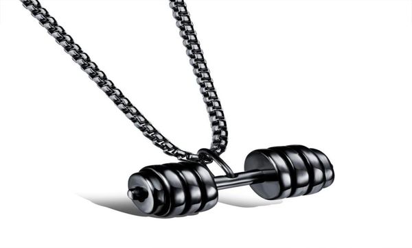 blackgoldsilver stainless steel weightlifting barbelldumbbell pendant necklace 236quot chain5329862, Silver
blackgoldsilver stainless steel weightlifting barbelldumbbell pendant necklace 236quot chain5329862, Silver