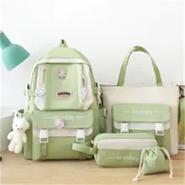 4 in 1 women diaper bags children's school backpack kawaii baby travel bookbag 4pcs sets school bags for teenage girls mochila a2, Black
4 in 1 women diaper bags children's school backpack kawaii baby travel bookbag 4pcs sets school bags for teenage girls mochila a2, Black