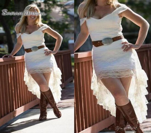 off the shoulder lace country high low wedding dresses without sash short front long back bridal gowns boho bride party wear8409208, Black
off the shoulder lace country high low wedding dresses without sash short front long back bridal gowns boho bride party wear8409208, Black