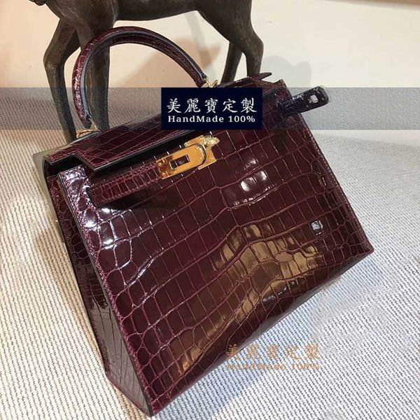 designer kelys tote bag handmade real alligator leather bag 25 women's one shoulder hand messenger 57 bordeaux wine redklyw
designer kelys tote bag handmade real alligator leather bag 25 women's one shoulder hand messenger 57 bordeaux wine redklyw