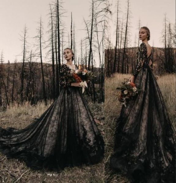 2022 gothic black vintage wedding dresses a line formal bridal gowns v neck lace appliques tulle illusion backless sweep train plu4678618, White
2022 gothic black vintage wedding dresses a line formal bridal gowns v neck lace appliques tulle illusion backless sweep train plu4678618, White