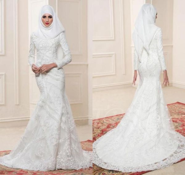 2017 white muslim wedding dresses high neckline long sleeves bridal gowns with beaded applique mermaid style custom made wedding g6668391
2017 white muslim wedding dresses high neckline long sleeves bridal gowns with beaded applique mermaid style custom made wedding g6668391