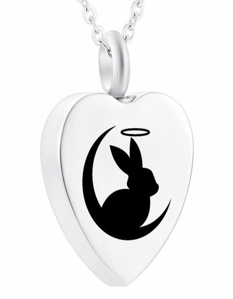 moon festival cremation ashes urn pendant rabbit heart stainless steel necklace for pet human memorial jewelry2352311, Silver
moon festival cremation ashes urn pendant rabbit heart stainless steel necklace for pet human memorial jewelry2352311, Silver