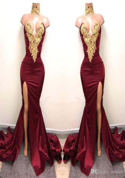arabic burgundy prom dresses evening high neck gold lace appliqued sleeveless mermaid front split elegant formal party gowns3675596, Black
arabic burgundy prom dresses evening high neck gold lace appliqued sleeveless mermaid front split elegant formal party gowns3675596, Black