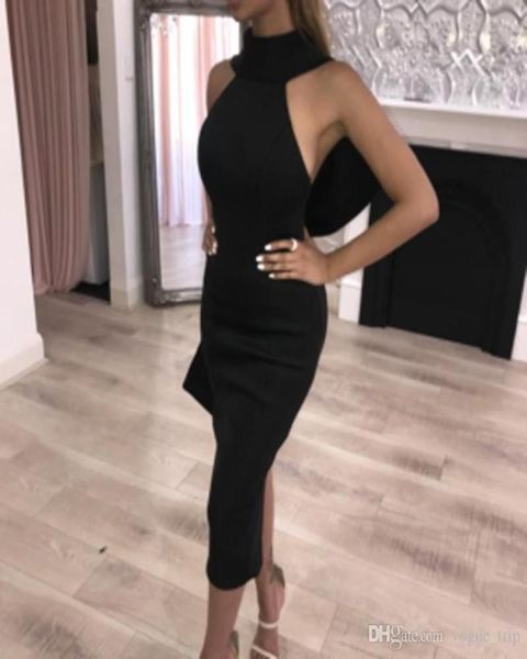 short little back prom dresses cocktail dresses women backless sleeveless halter sheath tea length party dress formal graduat3453841, Black
short little back prom dresses cocktail dresses women backless sleeveless halter sheath tea length party dress formal graduat3453841, Black