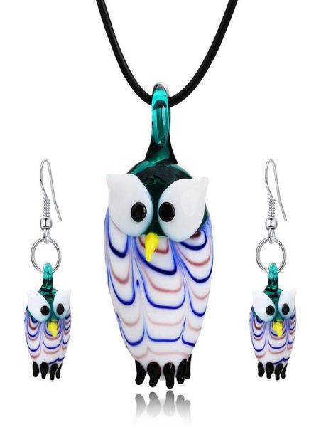 the owl lampwork pendant blown venetian murano glass pendants necklaces and earrings sets women fashion jewelry2845573, Silver
the owl lampwork pendant blown venetian murano glass pendants necklaces and earrings sets women fashion jewelry2845573, Silver