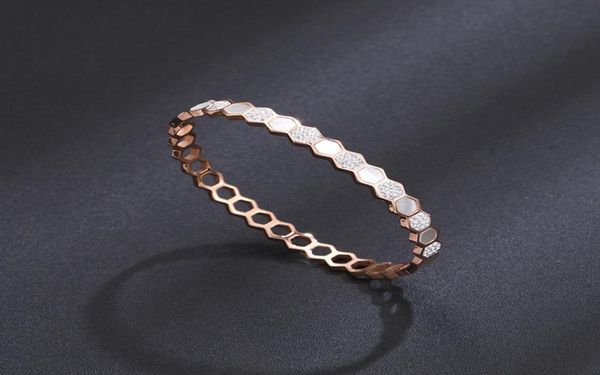white shell stainless steel bracelet rose gold honeycomb hollow geometry open highend bracelet ladies039 bracelet7855661, Black
white shell stainless steel bracelet rose gold honeycomb hollow geometry open highend bracelet ladies039 bracelet7855661, Black