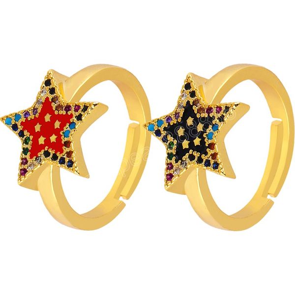 five-pointed star finger rings with crystal zircon stone delicate 18k gold plate geometric ring for women daily jewelry gifts, Silver
five-pointed star finger rings with crystal zircon stone delicate 18k gold plate geometric ring for women daily jewelry gifts, Silver
