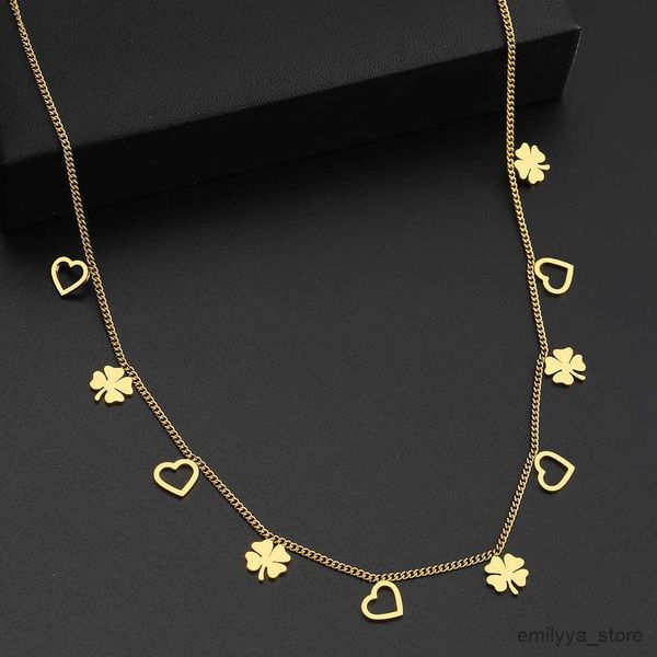 pendant necklaces stainless steel necklaces classic clover cute heart small pendants exquisite chain everyday wear necklace for women jewelr, Silver
pendant necklaces stainless steel necklaces classic clover cute heart small pendants exquisite chain everyday wear necklace for women jewelr, Silver