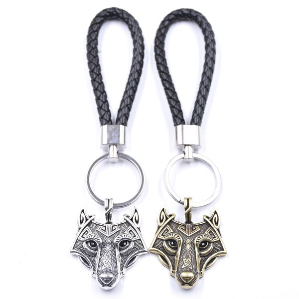 popular retro leather wolf head keychain fashion car key accessories decorate keyrings for lover gift, Silver
popular retro leather wolf head keychain fashion car key accessories decorate keyrings for lover gift, Silver