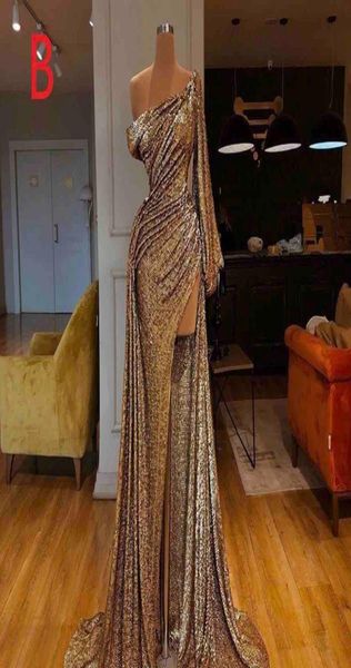 2020 long sleeve gold mermaid reflective prom dresses high split sequined formal evening gowns robe de soiree abendkleid6845113, Black
2020 long sleeve gold mermaid reflective prom dresses high split sequined formal evening gowns robe de soiree abendkleid6845113, Black