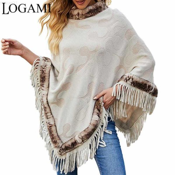 women's sweaters logami fur collar cape fringed shl knitted sweater autumn winter coat womens coats and capes l230718, White;black
women's sweaters logami fur collar cape fringed shl knitted sweater autumn winter coat womens coats and capes l230718, White;black