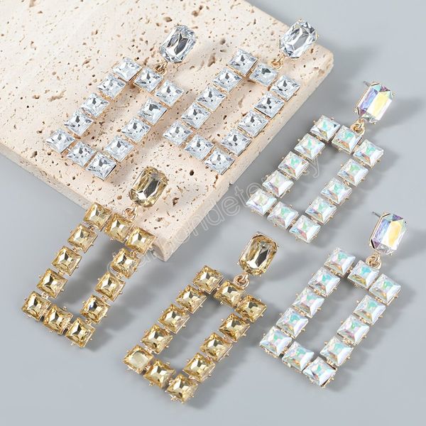 fashion metal glass square earrings women's retro dangle earrings party accessories, Silver
fashion metal glass square earrings women's retro dangle earrings party accessories, Silver