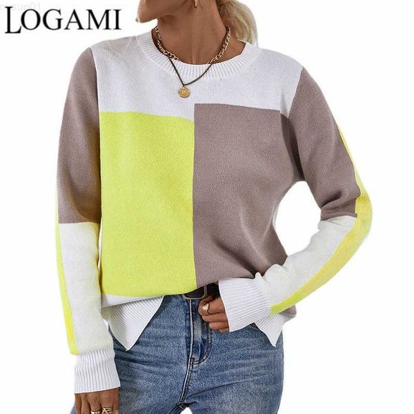 women's sweaters logami o neck patchwork pullover women long sleeve block sweater spring autumn l230718, White;black
women's sweaters logami o neck patchwork pullover women long sleeve block sweater spring autumn l230718, White;black