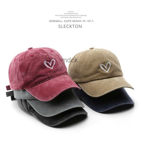 ball caps sleckton fashion baseball cap for women and men washed cotton heart embroidered hat retro sun caps casual snapback hats hkd230718, Blue;gray
ball caps sleckton fashion baseball cap for women and men washed cotton heart embroidered hat retro sun caps casual snapback hats hkd230718, Blue;gray