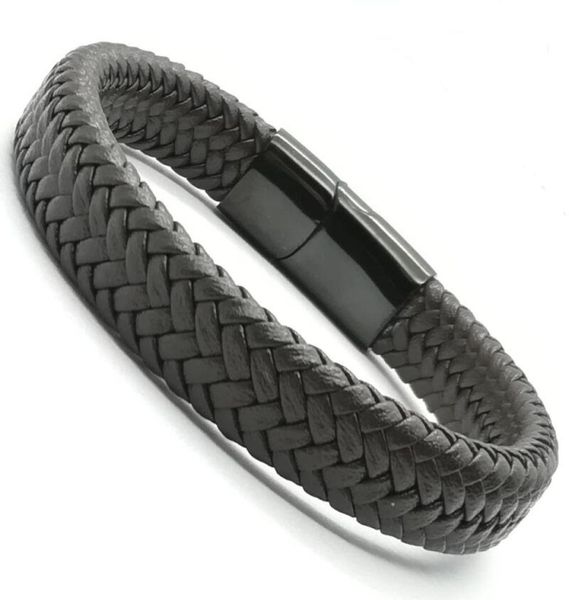 2018 men jewelry punk black braided geunine leather bracelet stainless steel magnetic buckle fashion bangles7193222, Golden;silver
2018 men jewelry punk black braided geunine leather bracelet stainless steel magnetic buckle fashion bangles7193222, Golden;silver