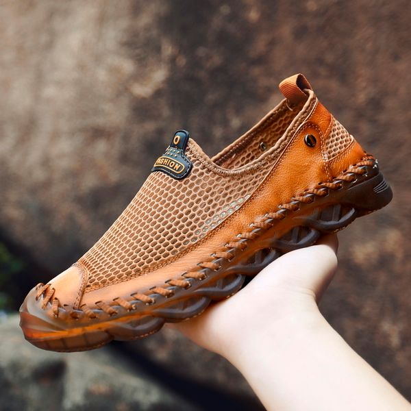 sandals men's mesh hiking closed toe sports summer fisherman beach shoes outdoor slip on breathable handmade slippers 230718, Black
sandals men's mesh hiking closed toe sports summer fisherman beach shoes outdoor slip on breathable handmade slippers 230718, Black