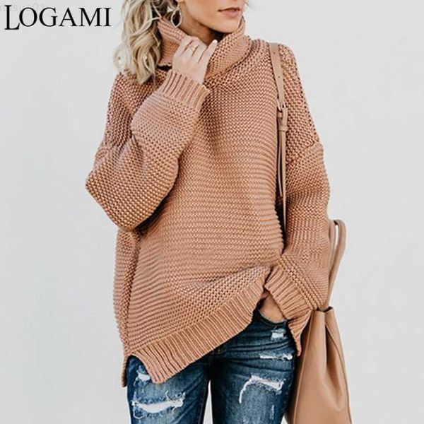 women's sweaters logami turtleneck sweater women long sleeve loose pullover womens fashion sweater knit autumn winter l230718, White;black
women's sweaters logami turtleneck sweater women long sleeve loose pullover womens fashion sweater knit autumn winter l230718, White;black