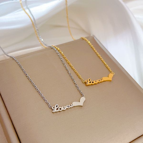 letter love personality minimalist wind furnace necklace female ins net red collar chain matching, Silver
letter love personality minimalist wind furnace necklace female ins net red collar chain matching, Silver