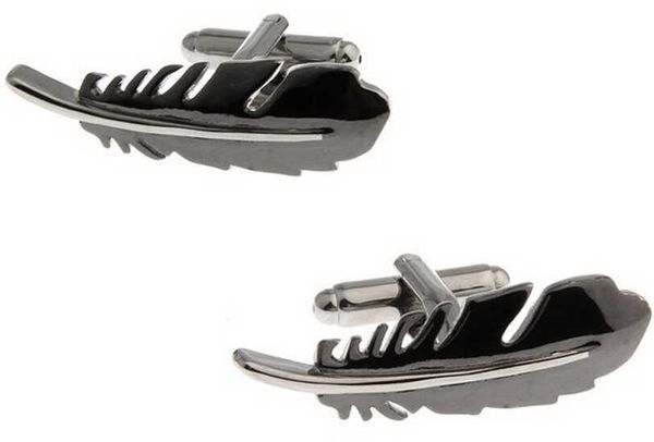 cuff links new design factory price retail men's cufflinks copper material black colour feather design enamel cuff links hkd230718, Silver
cuff links new design factory price retail men's cufflinks copper material black colour feather design enamel cuff links hkd230718, Silver