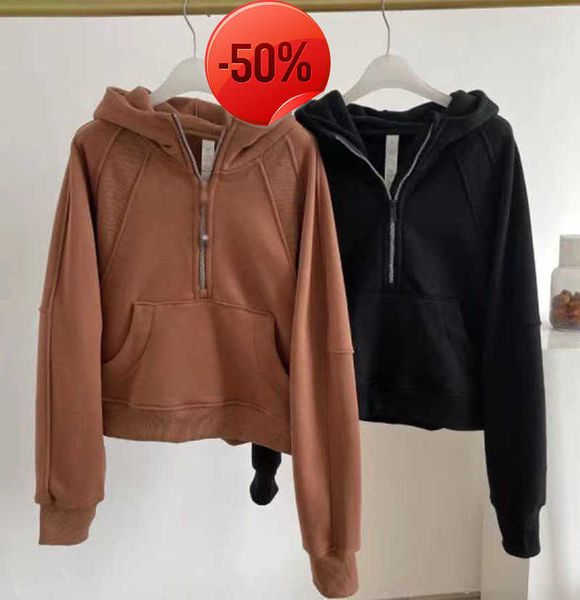 23ss designer half zipper hoodie same style winter scuba pullover pulled thickened lulus women hoodies hooded embroidery sweater loose, Black
23ss designer half zipper hoodie same style winter scuba pullover pulled thickened lulus women hoodies hooded embroidery sweater loose, Black