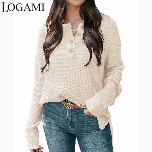 women's sweaters logami pullover knitwear women 2022 autumn winter new arrival button sweater l230718, White;black
women's sweaters logami pullover knitwear women 2022 autumn winter new arrival button sweater l230718, White;black