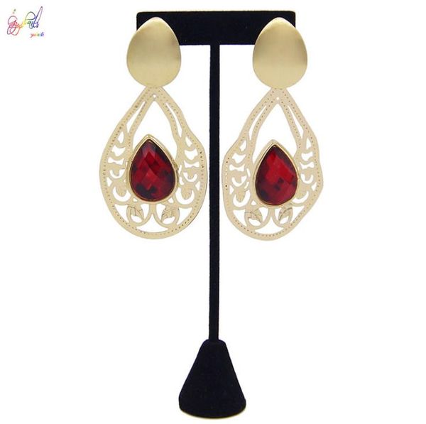 yulaili new fashion gold color hollow metal geometric red crystal drop earrings for women party accessories jewelry 4889633, Silver
yulaili new fashion gold color hollow metal geometric red crystal drop earrings for women party accessories jewelry 4889633, Silver