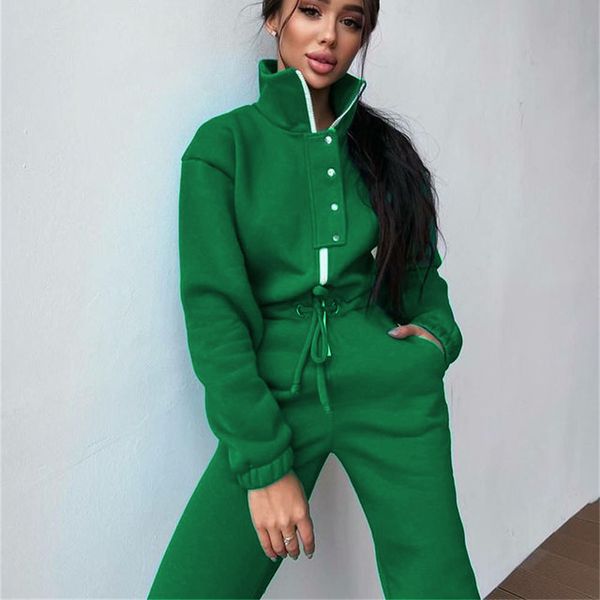 casual stand collar jumpsuits women autumn winter zipper one piece long sleeve outfit solid loose drawstring rompers tracksuits, White
casual stand collar jumpsuits women autumn winter zipper one piece long sleeve outfit solid loose drawstring rompers tracksuits, White