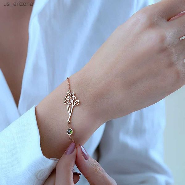 birthday flower with birthstone bracelet for women stainless steel jewelry custom bracelet personalized girlfriend gifts pulsera l230620, Golden;silver
birthday flower with birthstone bracelet for women stainless steel jewelry custom bracelet personalized girlfriend gifts pulsera l230620, Golden;silver
