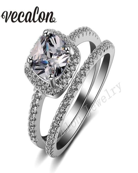 vecalon 2016 cushion cut 3ct simulated diamond cz wedding band ring set for women 10kt white gold filled engagement bridal sets9698136696, Slivery;golden
vecalon 2016 cushion cut 3ct simulated diamond cz wedding band ring set for women 10kt white gold filled engagement bridal sets9698136696, Slivery;golden