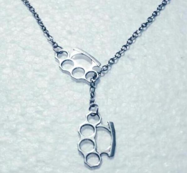 fashion vintage silver double brass knuckle dusters pendant adjustable cross lariat necklace for women men goth jewelry 8735047520
fashion vintage silver double brass knuckle dusters pendant adjustable cross lariat necklace for women men goth jewelry 8735047520