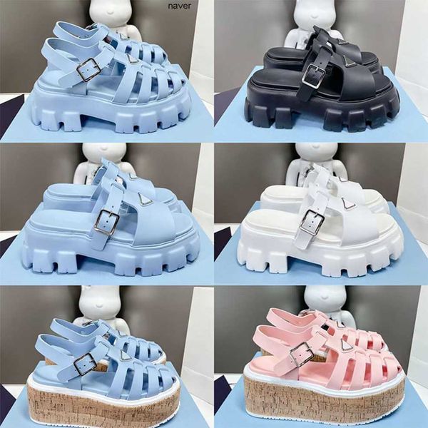 women foam rubber sandals fashion designer vintage beach womens platform metal buckle sandal flat slides slippers pradly shoes size 35-40, Black
women foam rubber sandals fashion designer vintage beach womens platform metal buckle sandal flat slides slippers pradly shoes size 35-40, Black