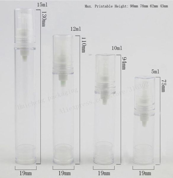 50 x travel 15ml 12ml 10ml 5ml clear airless lotion pump bottle emtpy refillable hand cream bottle with lotion pump container3599724
50 x travel 15ml 12ml 10ml 5ml clear airless lotion pump bottle emtpy refillable hand cream bottle with lotion pump container3599724