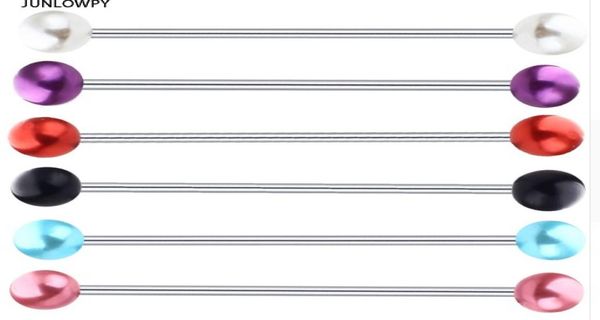 pearl acrylic uv ball industrial barbell earring stainless steel ear bar piercing body jewelry 14g for women men1292586, Silver
pearl acrylic uv ball industrial barbell earring stainless steel ear bar piercing body jewelry 14g for women men1292586, Silver
