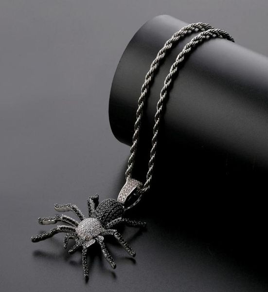 iced out bling cz spider pendants necklaces for men hip hop jewelry charm chains gold silver color drop3378490
iced out bling cz spider pendants necklaces for men hip hop jewelry charm chains gold silver color drop3378490
