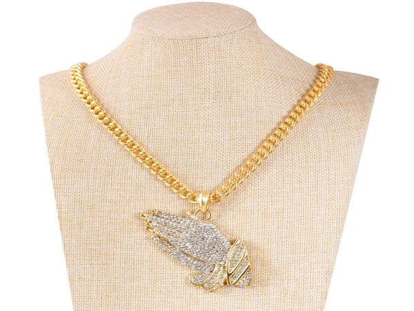 2019 the praying hands pendants necklaces brother gift gold color crystal alloy hip hop men chain jewelry long necklaces party w7737343, Silver
2019 the praying hands pendants necklaces brother gift gold color crystal alloy hip hop men chain jewelry long necklaces party w7737343, Silver
