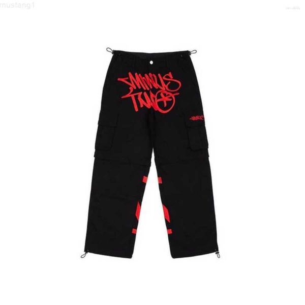 men's pants minus two cargo harajuku casual loose punk rock straight wide leg trouser streetwear y2k pant retro street trend overalls, Black
men's pants minus two cargo harajuku casual loose punk rock straight wide leg trouser streetwear y2k pant retro street trend overalls, Black