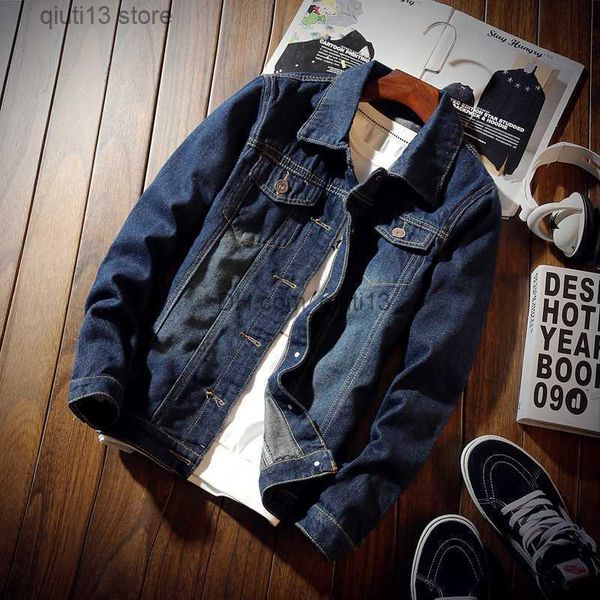 men's jackets 2022 autumn summer new denim jacket men korea trend classic vintage blue jean jacket fashion lapel single breasted outerw, Black;brown
men's jackets 2022 autumn summer new denim jacket men korea trend classic vintage blue jean jacket fashion lapel single breasted outerw, Black;brown